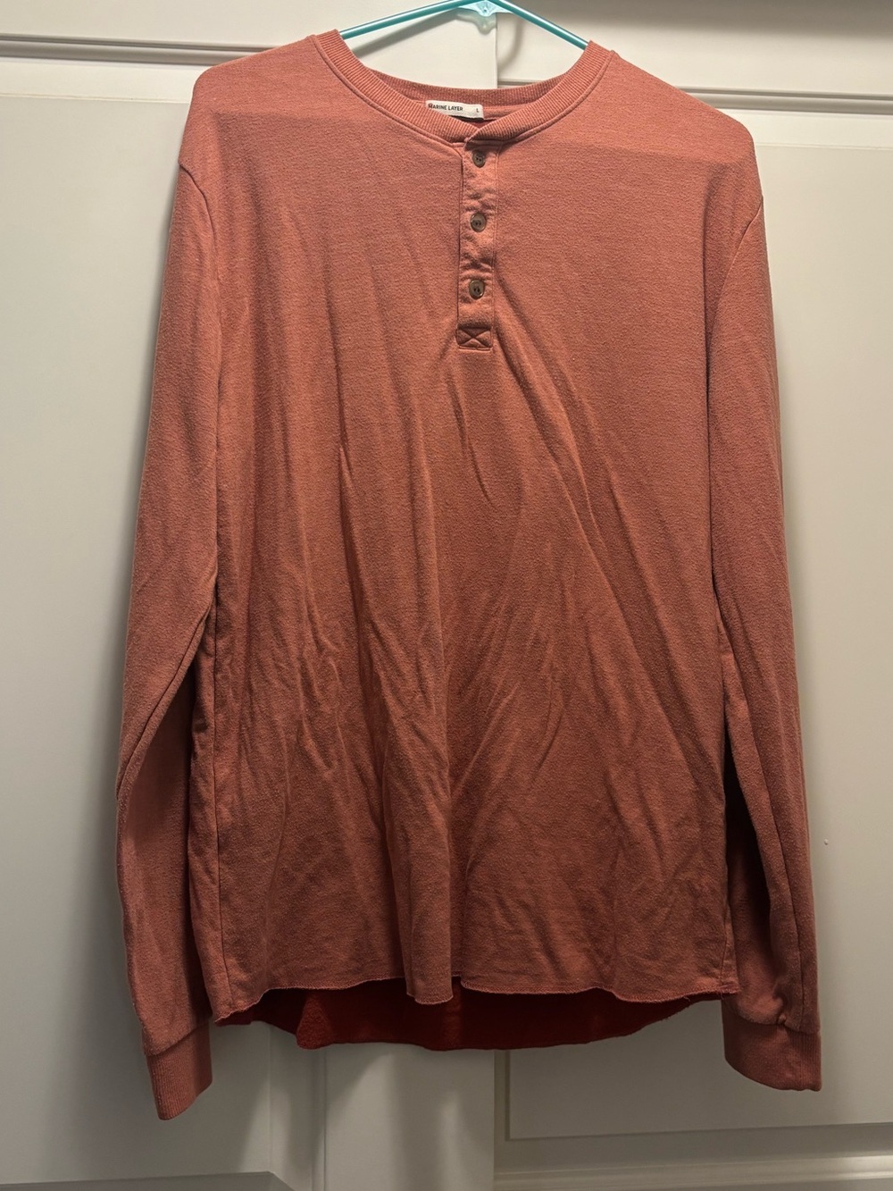 Marine Layer Henley long sleeve, size L